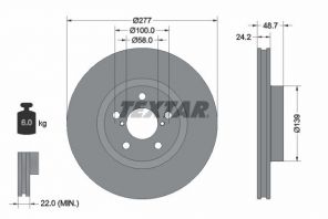 Textar 92315403 - Brzdový kotúč -