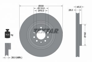 Textar 92315903 - Brzdový kotúč -