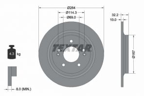 Textar 92316303 - Brzdový kotúč -