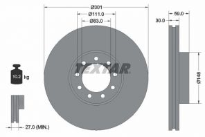 Textar 93177603 - Brzdový kotúč -