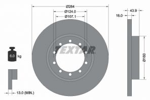 Textar 93242500 - Brzdový kotúč -
