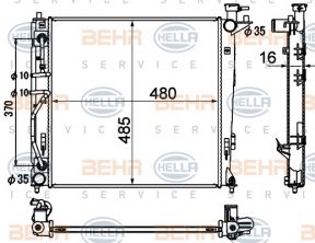 Hella 8MK 376 790-451 - Chladič vody