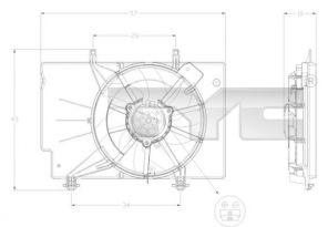 TYC 810-0042 - Ventilátor motora -