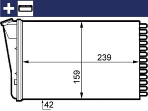 Mahle AH 155 000S - Výmenník tepla vnútorného kúrenia