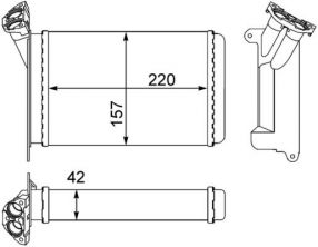 Mahle AH 95 000S - Výmenník tepla vnútorného kúrenia