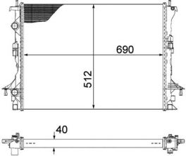 Mahle CR 1092 000P - Chladič vody -