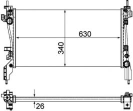 Mahle CR 1122 000P - Chladič vody -