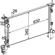Mahle CR 1131 000P - Chladič vody -