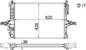 Mahle CR 1546 000S - Chladič vody -