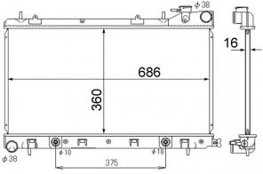 Mahle CR 1874 000S - Chladič vody -