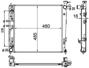 Mahle CR 1892 000S - Chladič vody -