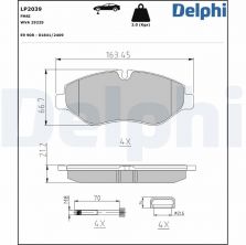 Delphi LP2039 - Brzdové platničky -