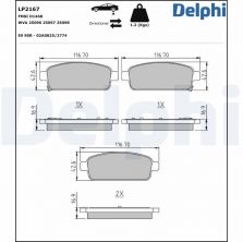 Delphi LP2167 - Brzdové platničky