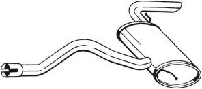 Bosal 175-431 - Zadný tlmič -