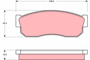 TRW GDB288 - Brzdové platničky -