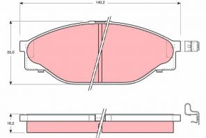 TRW GDB3109 - Brzdové platničky -