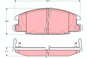 TRW GDB3161 - Brzdové platničky -