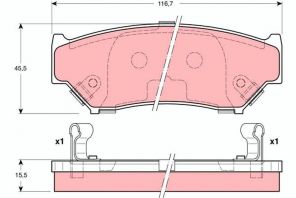 TRW GDB3182 - Brzdové platničky -