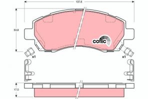 TRW GDB3205 - Brzdové platničky -