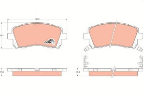 TRW GDB3217 - Brzdové platničky -