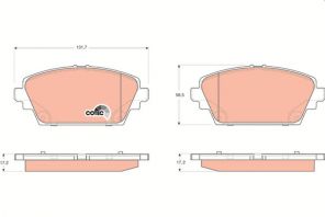 TRW GDB3227 - Brzdové platničky -