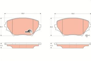 TRW GDB3251 - Brzdové platničky -