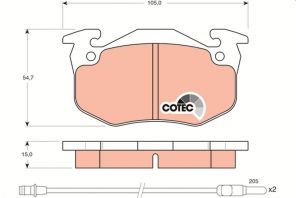 TRW GDB328 - Brzdové platničky -