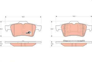 TRW GDB3292 - Brzdové platničky -