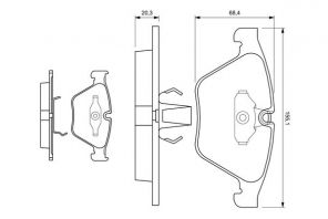 Bosch 0 986 424 651 - Brzdové platničky -