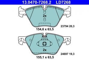 ATE 13.0470-7268.2 - Brzdové platničky -