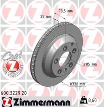 Zimmermann 600.3229.20 - Brzdový kotúč -