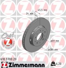 Zimmermann 610.3700.20 - Brzdový kotúč -
