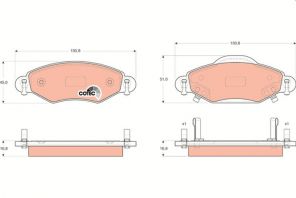 TRW GDB3324 - Brzdové platničky -