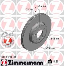 Zimmermann 100.3330.20 - Brzdový kotúč -