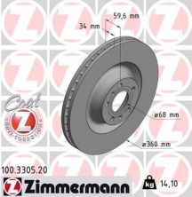 Zimmermann 100.3305.20 - Brzdový kotúč -