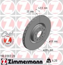 Zimmermann 110.2207.20 - Brzdový kotúč -