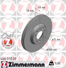 Zimmermann 440.3117.20 - Brzdový kotúč -