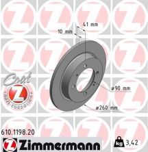 Zimmermann 610.1198.20 - Brzdový kotúč -