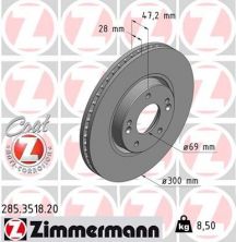 Zimmermann 285.3518.20 - Brzdový kotúč -