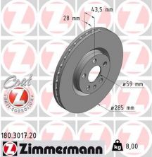 Zimmermann 180.3017.20 - Brzdový kotúč -
