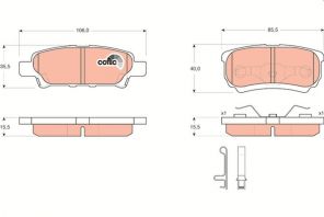 TRW GDB3341 - Brzdové platničky -