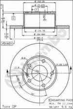 Brembo 08.3712.10 - Brzdový kotúč -