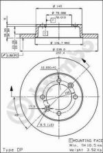Brembo 08.4480.10 - Brzdový kotúč -