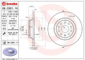 Brembo 08.C501.11 - Brzdový kotúč -