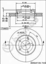 Brembo 09.4866.10 - Brzdový kotúč -
