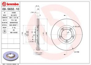 Brembo 09.5632.10 - Brzdový kotúč -