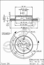 Brembo 09.5693.10 - Brzdový kotúč -