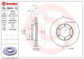 Brembo 09.6844.10 - Brzdový kotúč -