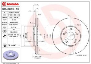 Brembo 09.8840.11 - Brzdový kotúč -