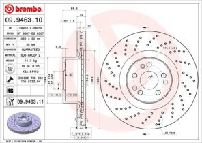 Brembo 09.9463.11 - Brzdový kotúč -